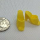 Fashion Doll Pair of Yellow Sandals Shoes *Very Narrow - Fits Midwood Brands*