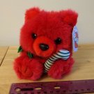 JANGLES THE RED CHRISTMAS BEAR Plush Puffkins Original Swibco w/ creased tag