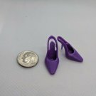12" Curve Foot Fashion Doll Purple High Heel Back Strap Pumps Shoe Pair