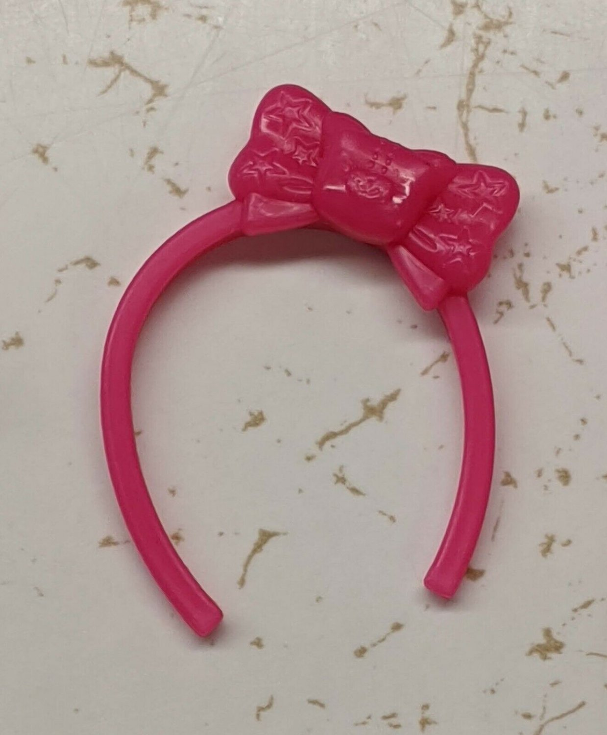 Pink Bow Headband Plastic Accessory 12" NO DOLL *Buy 5+ Free US Ship*