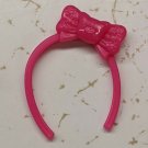Pink Bow Headband Plastic Accessory 12" NO DOLL *Buy 5+ Free US Ship*