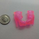 12" Fashion Doll Pair of Transparent Pink Strappy High-heel Shoes for Curve Foot