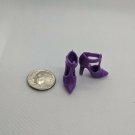 12" Curve Foot Fashion Doll Purple High Heel Pointy Closed Toe Sandal Shoe Pair