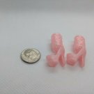 12" Fashion Doll Pair of Pearly Pink High-heel Shoes w/ Cuff for Curve Foot