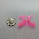 12" Fashion Doll Pair of Transparent Pink X-strap High-heel Shoes for Curve Foot