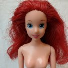 Disney Princesses Little Mermaid Ariel Mattel 2005 Head, Nude Doll for Play/OOAK