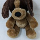 Build A Bear Workshop Brown & Dark Brown Puppy Dog Seated Plush 14" Stuffed Toy