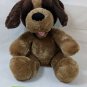 Build A Bear Workshop Brown & Dark Brown Puppy Dog Seated Plush 14" Stuffed Toy