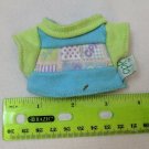 CABBAGE PATCH KIDS Shirt Only SMALL Approx 3" Chest Aqua & Green