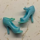 12" Curve Foot Doll Pair of Light  Blue Sandals IMPERFECT *Buy 5+ Free US Ship*