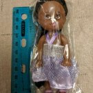 Black AA 4" Girl Doll, Light Purple & Silver Princess Dress w/ Shoes New