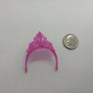 Disney Princess Frozen Fashion Doll Tiara Crown Transparent Pink w/ Glitter