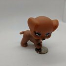 Plastic Puppy Dog Figurine Doll Pet 2.25" Tall Turning Head Brown Hound