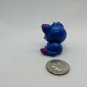 Plastic Cat Kitten Figurine Doll Pet 1.5" Long Blue & Purple Sleeping Kitty