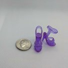 12" Curve Foot Fashion Doll Clear Purple High Heel Open Toe Sandal Shoe Pair