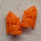 12" Curved Foot Doll Pair of Orange Star High Heel Shoes *Buy 5+ Free US Ship*