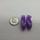 Barbie Fashion Doll Pair of Purple Ballet Slippers Shoes fit Curved Foot