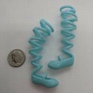 Fashion Doll Pair of Aqua Ballet Slippers Shoes/Laces, for Curved Foot Barbie