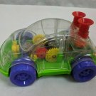 Transparent Plastic Toy Car w/ Moving Gears Inside INCOMPLETE-AS IS 7" Long