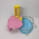 Fashion Polly Pocket Pool Party 2002 Pink/Yellow/Blue INCOMPLETE for Parts