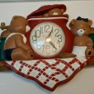Burwood Products Plastic Clock Teddy Bears & Cookie Jar **NOT WORKING**