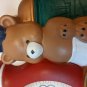 Burwood Products Plastic Clock Teddy Bears & Cookie Jar **NOT WORKING**