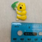Vintage 1980s Resin Kids Lapel Pin Brooch Yellow Koala in Tree *BROKE EAR*