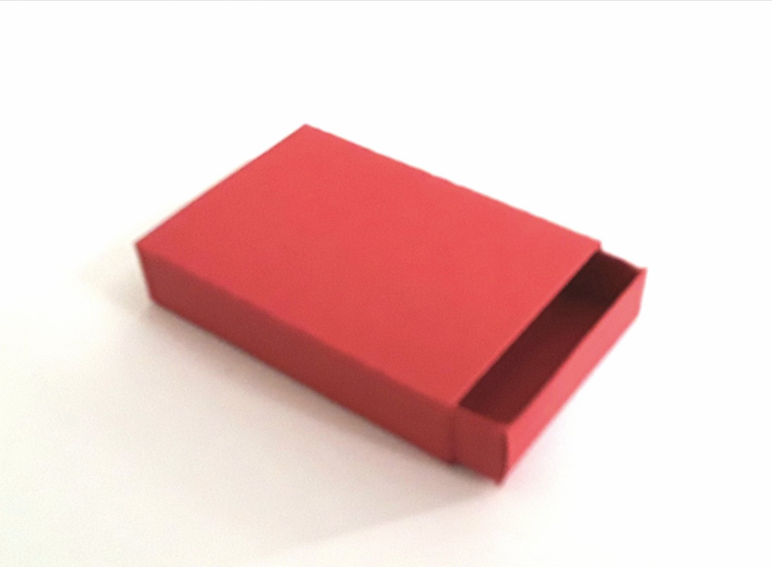 10 Small Blank Empty Matchboxes Christmas Red