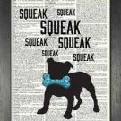 Dictionary Art, Word Art - Dog Design - Squeaky Toy