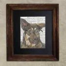 Steampunk Dog - Dictionary Art: Ineffable Alsation Dog in Steampunk Goggles