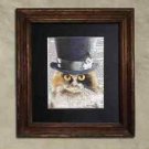 Steampunk Cat - Dictionary Art: Courteous Calico Cat in Top Hat