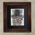 Steampunk Cat - Dictionary Art: Furibund Burmese Cat in Top Hat