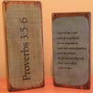 2 Piece Scripture Blocks - Proverbs 3:5 & 6
