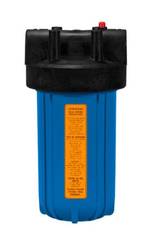 New KemFlo Heavy Duty 10" Full Flow Filter Housing With 1" Cartridges FW5000BL1PR Blue