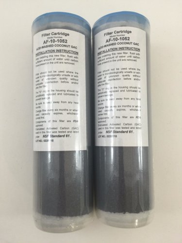 New Aries Acid Washed Coconut Shell Cartridge 10" &Atilde;� 2&Acirc;&frac12;" GAC Filter AF-10-1052 (Pack Of 2)