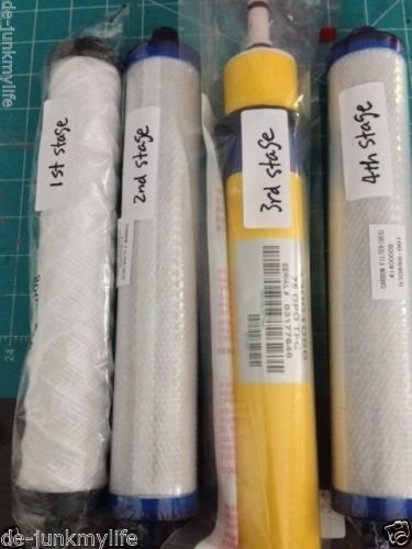 New Original Hydrotech Reverse Osmosis Filters RO Cartridges 75 GPD Membranes Set