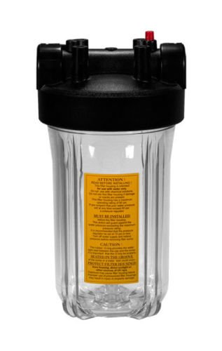 New H2O Full Flow/BB Heavy Duty Clear Housings 10" 20"&Atilde;�4&Acirc;&frac12;" Cartridg&acirc;��es YTB-10-CB1-PR