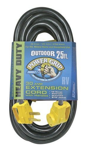 New Camco 55191 25' PowerGrip Electrical Power Cord with Handle