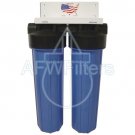 20" 2 Stage Big Blue KDF-55 Whole House Complete Water Filter System