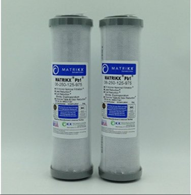 KX MATRIKX Pb1 10" Length Extruded Carbon Block Filter Cartridge 2 PK 06-250-125