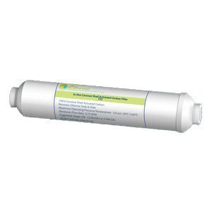Ca Ware 10" X 2" GAC Inline Filter / RO Post Filter - 1/4" T33