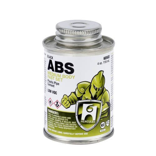 4 oz. Medium Body, Fast Set ABS Cement (Black)