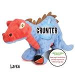 goDog Spike Dino Dog Toy with Chew Guard - Blue