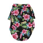 Hawaiian Camp Shirt by Doggie Design - Paradise Nights - Black - Medium