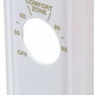 White Double Pole Line Volt Thermostat Cover For Old Style D22 - HVAC