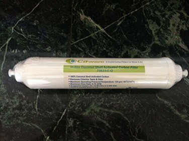 CA Ware K5633-C-Q 10" x 2" Granular Activated Carbon Filter w/ 1/4" Quick-Connec