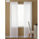 Solid White Sheer Window Curtains Drape Panels Treatment Size 54"" x 96"" 2 Pcs