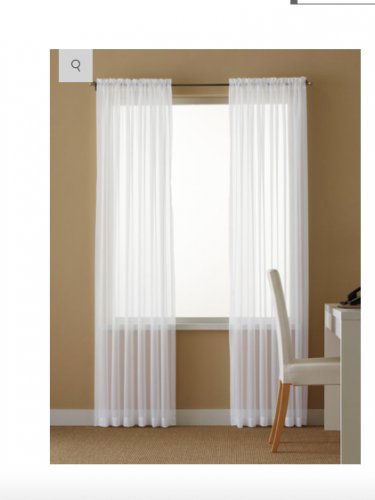 Solid Ivory Sheer Window Curtains Drape Panels Treatment Size 54"" x 96"" 2 Pcs