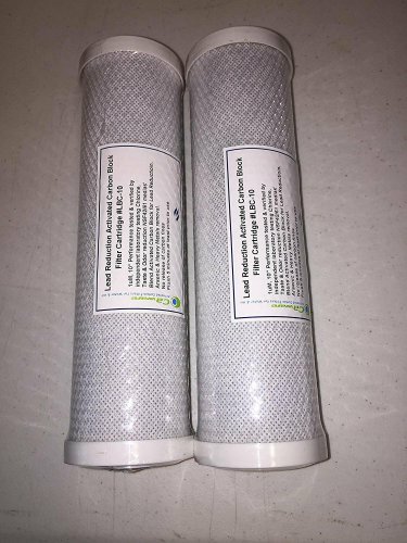 CA Ware Pack of Two 10" &Atilde;� 2&Acirc;&frac12;", 1 Micron Carbon Block Filter Cartridge with...