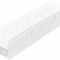 Akro-Mils 30128 Plastic Nesting Shelf Bin Box, (18-Inch x 4-Inch x 4 Clear